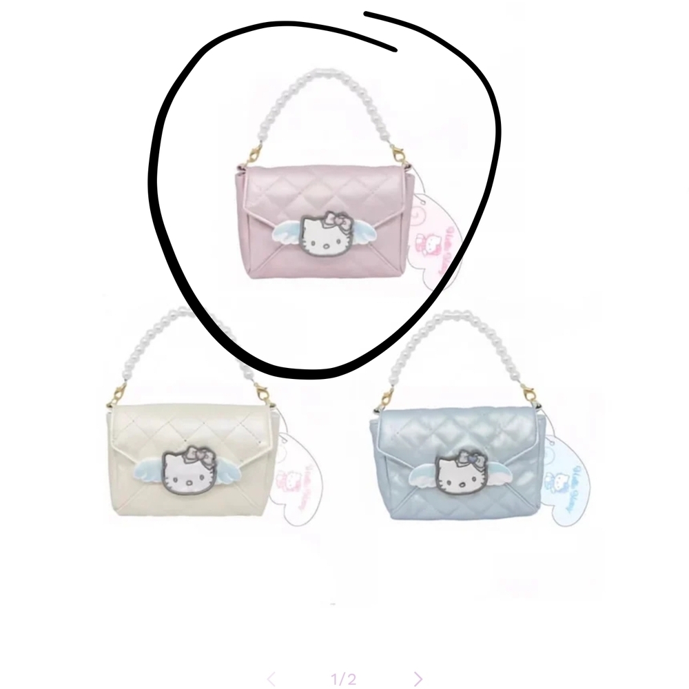 Sanrio Hello Kitty Quilted Love Letter Card Case Pink